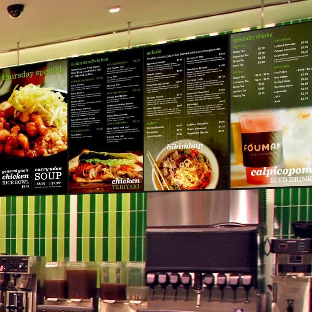 Foumami Digital Menu Boards | Reality Interactive